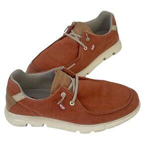 OnFoot Canvas and Leather Slip-On Gum Orange Nautical Sneakers Men's EU 42/US 9